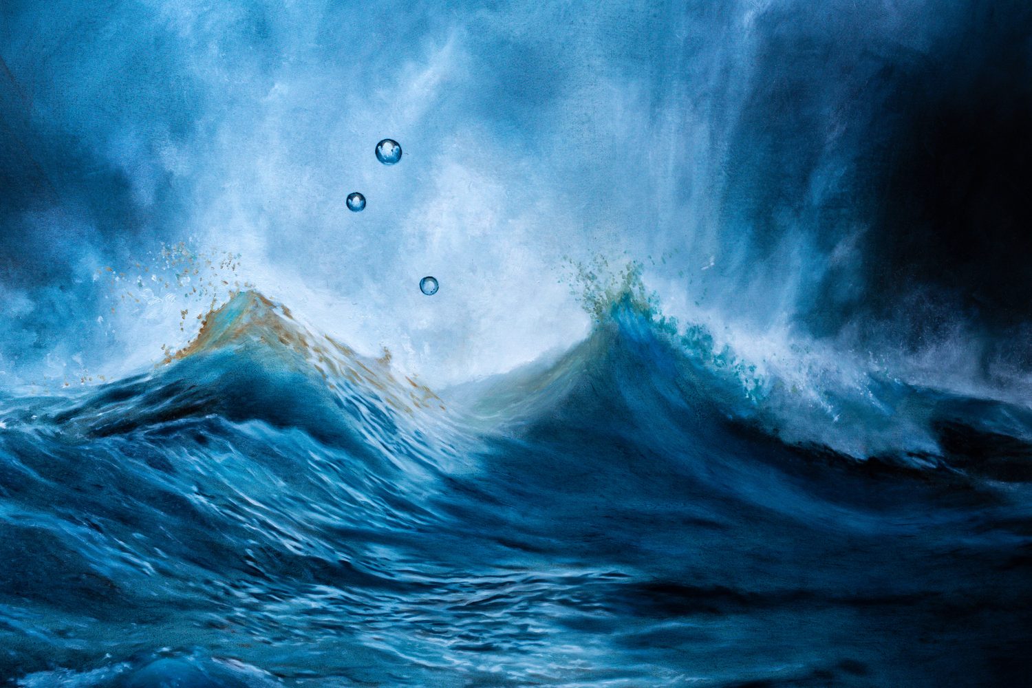 Seascape with a storm — 115 x 91 cm, 2024